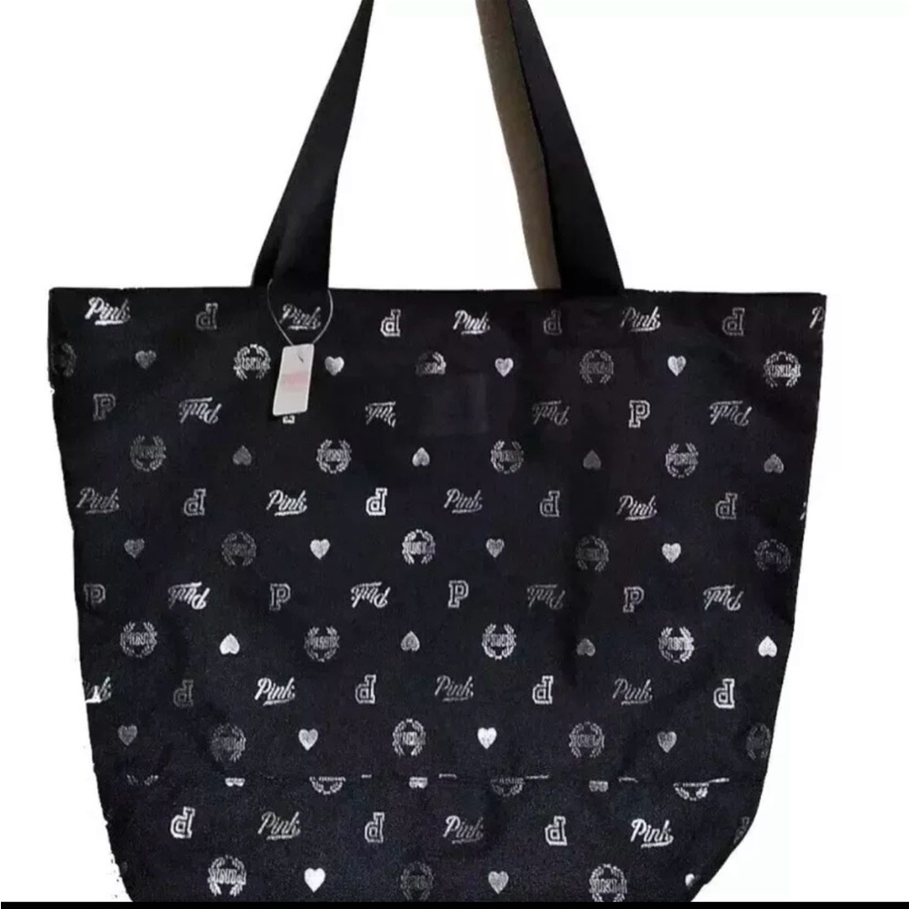 Victoria's Secret Pink Black Tote Bag